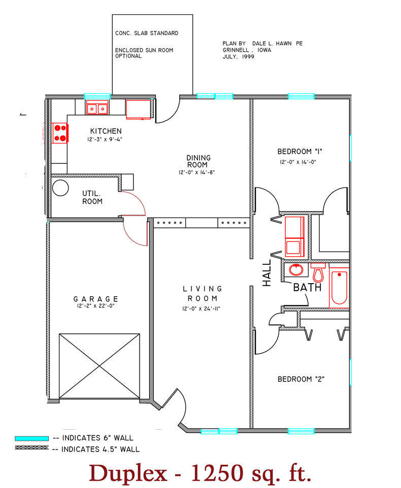 Small Duplexes (12501410 sq. ft.) Floor Plans St